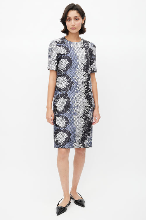 Prada Black 
Multicolour Print Dress