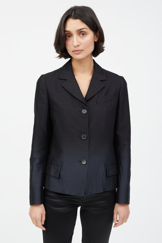 Prada Black 
Navy Gradient Blazer