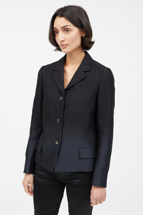 Prada Black 
Navy Gradient Blazer