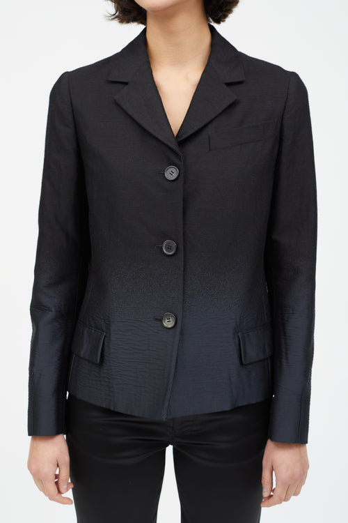 Prada Black 
Navy Gradient Blazer