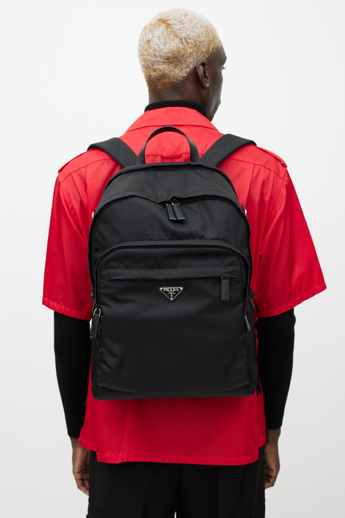 Prada Black Nylon Backpack