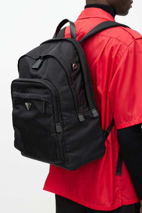 Prada Black Nylon Backpack