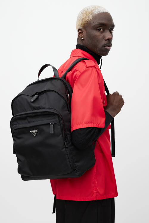 Prada Black Nylon Backpack