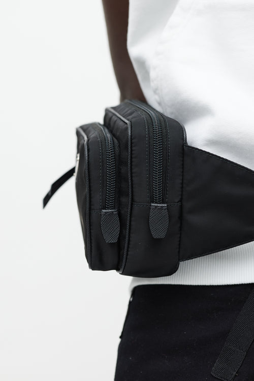 Prada Black Nylon Belt Bag