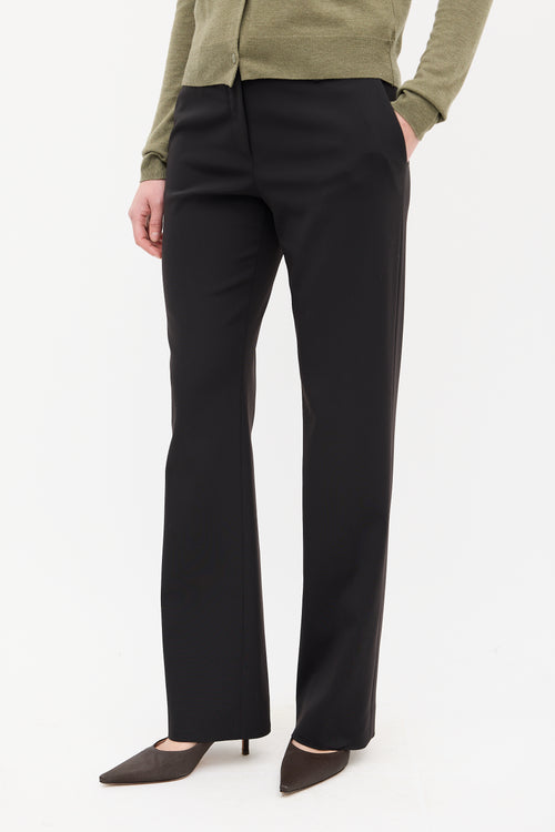 Prada Black Nylon Bootcut Trouser