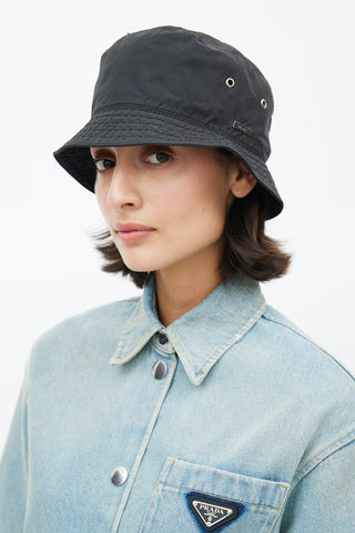 Prada Black Nylon Bucket Hat