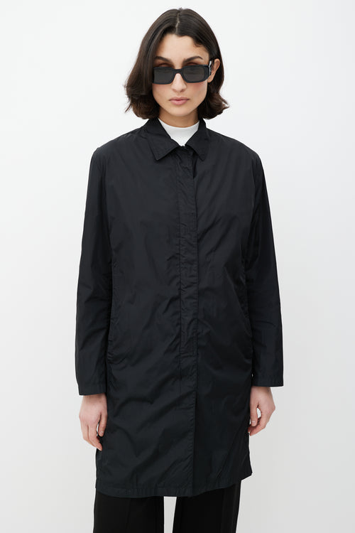 Prada Black Nylon Coat