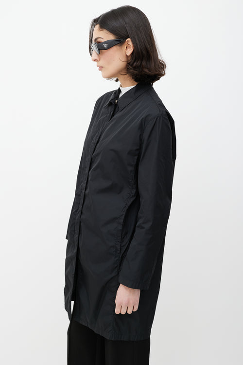 Prada Black Nylon Coat