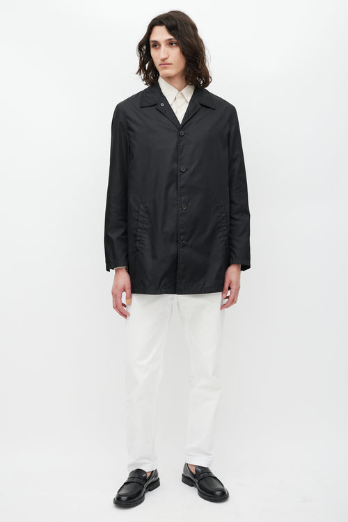 Prada Black Nylon Coat