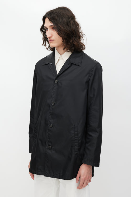 Prada Black Nylon Coat