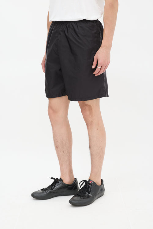 Prada Black Nylon Drawstring Shorts