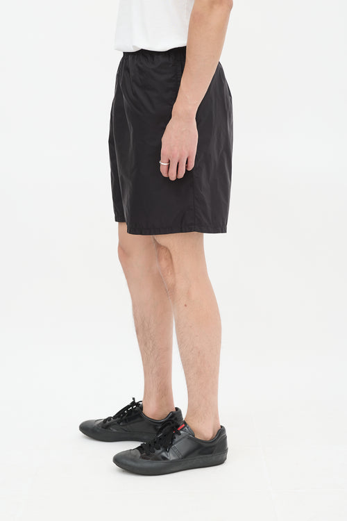 Prada Black Nylon Drawstring Shorts