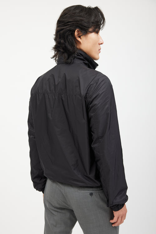 Prada Black Nylon Funnel Neck Jacket