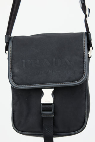 Prada Black Nylon Logo Crossbody Bag