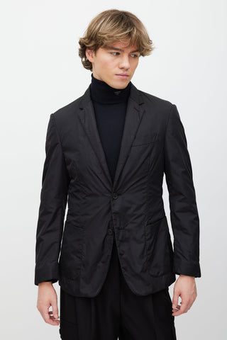 Prada Black Nylon Padded Blazer