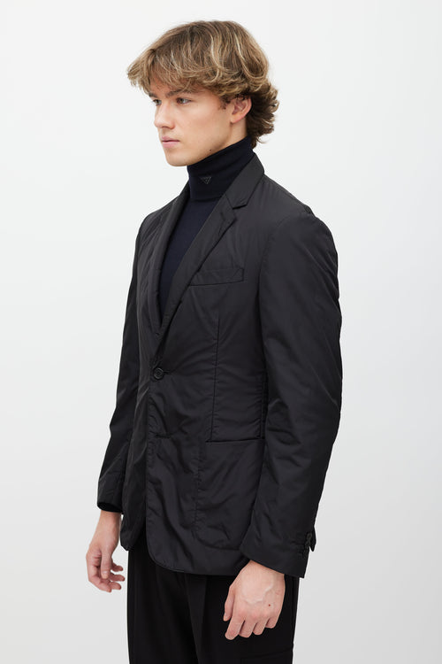 Prada Black Nylon Padded Blazer