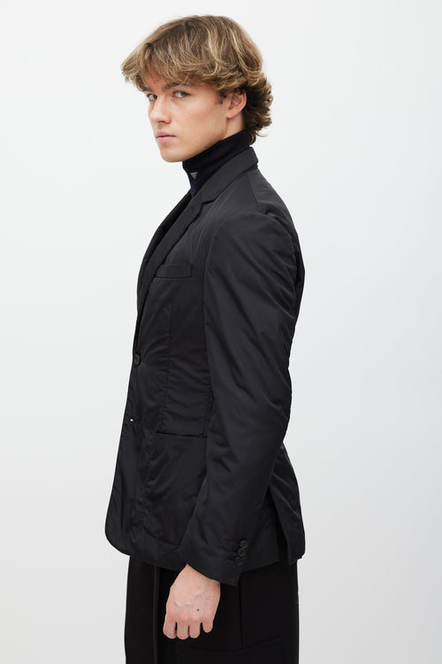 Prada Black Nylon Padded Blazer