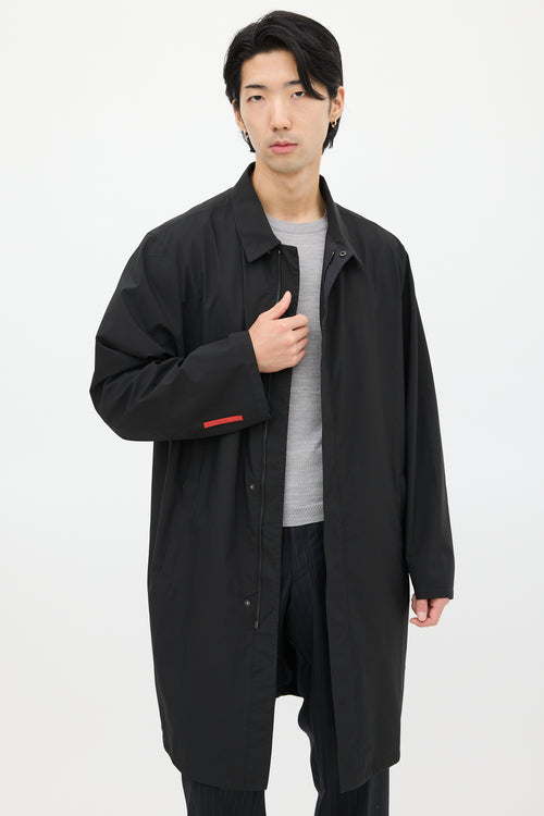 Prada Black Nylon Reversible Coat