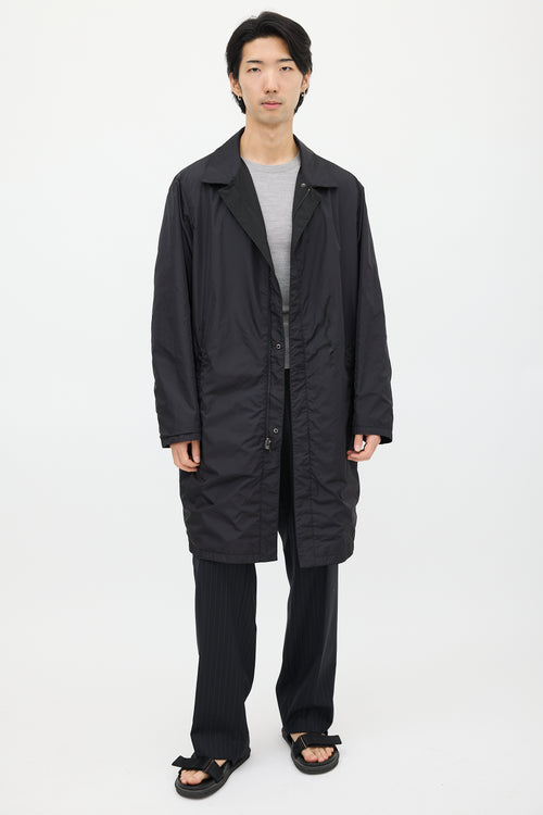 Prada Black Nylon Reversible Coat