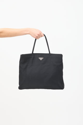 Prada Black Tessuto Nylon City Tote Bag