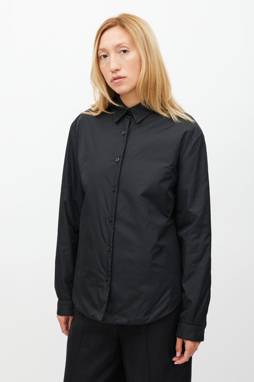 Prada Black Padded Nylon Shirt