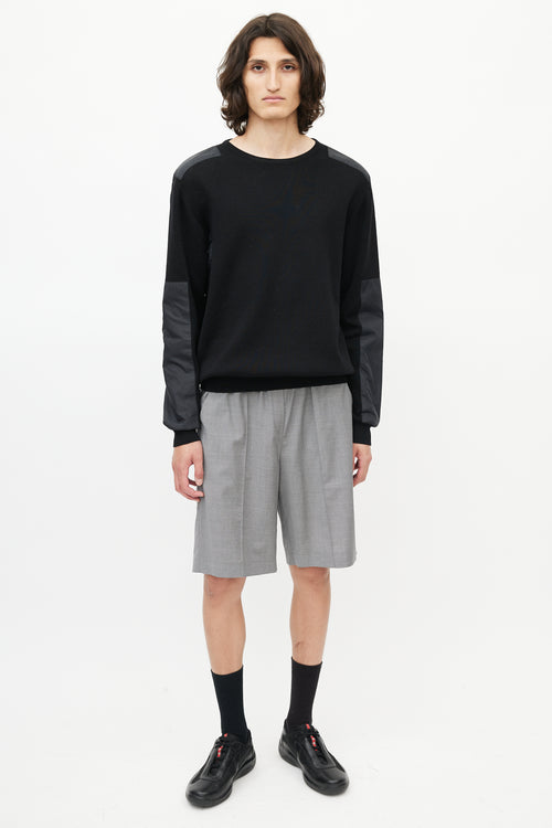 Prada Black Patch Knit Sweater