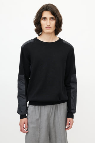 Prada Black Patch Knit Sweater