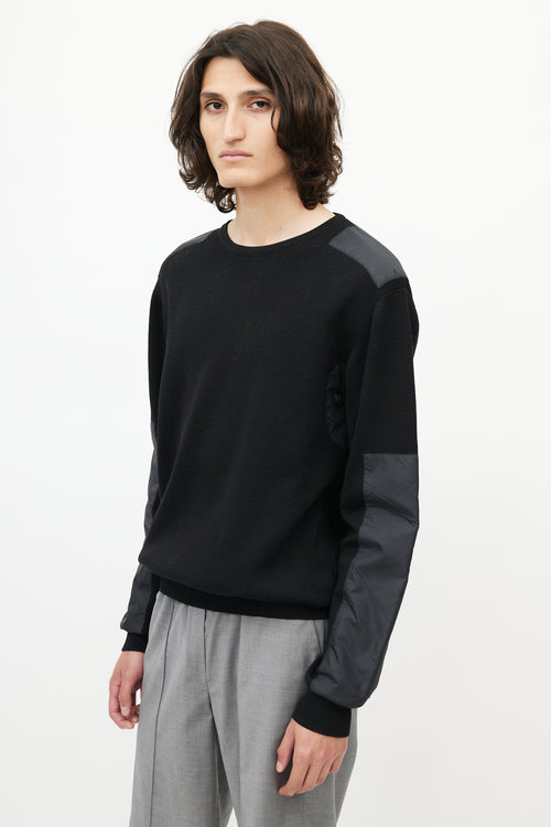 Prada Black Patch Knit Sweater