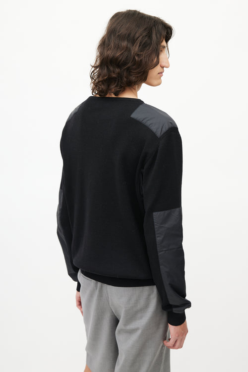 Prada Black Patch Knit Sweater