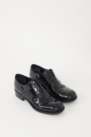 Prada Black Patent Leather Oxford