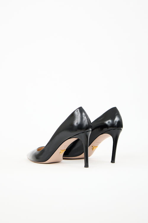 Prada Black Patent Leather Pump