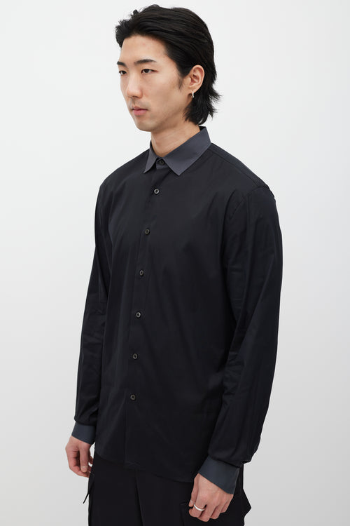 Prada Black Poplin Shirt