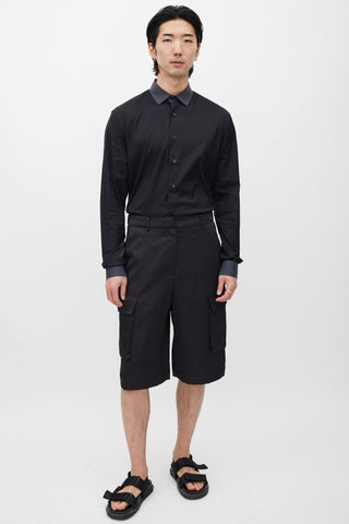 Prada Black Poplin Shirt