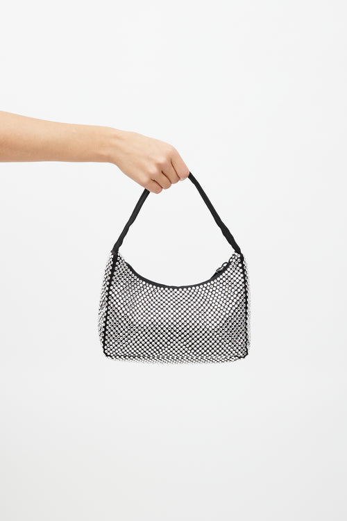 Prada Black Re-Edition 2000 Crystal Bag