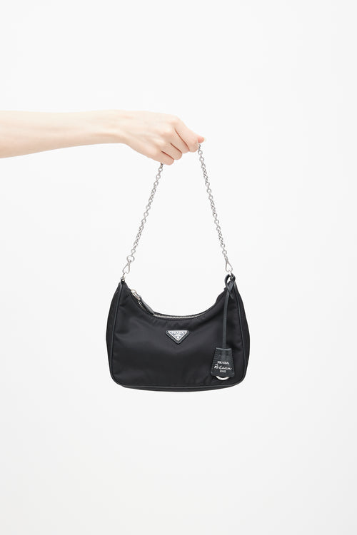 Prada Black Re-Edition 2005 Mini Shoulder Bag