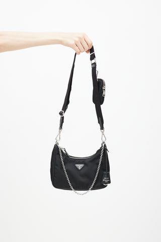 Prada Black Re-Edition 2005 Mini Shoulder Bag