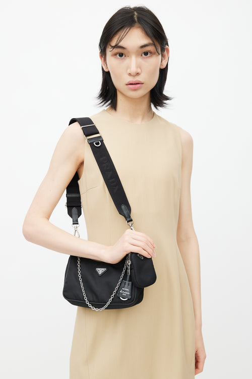 Prada Black Re-Edition 2005 Mini Shoulder Bag