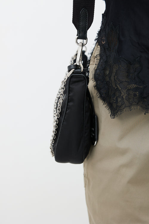 Prada Black Re-Edition 2005 Mini Shoulder Bag