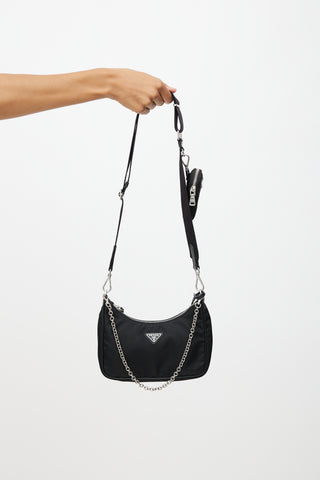 Prada Black Re-Edition 2005 Mini Shoulder Bag