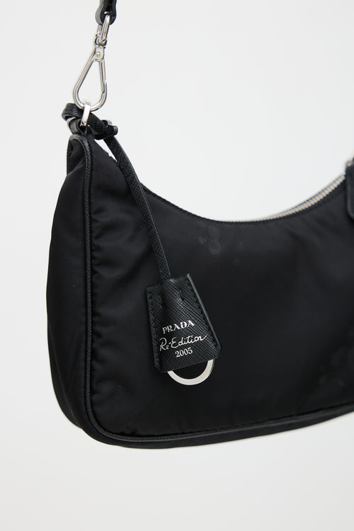 Prada Black Re-Edition 2005 Mini Shoulder Bag