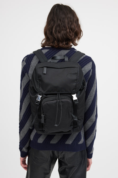 Prada Black Re-Nylon Tessuto Backpack