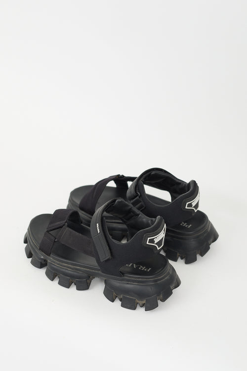 Prada Black Cloudbust Thunder Sandal