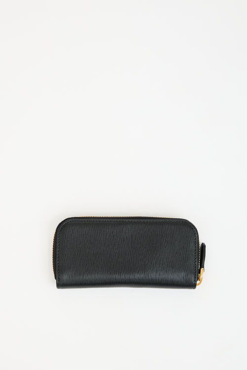 Prada Black Saffiano Leather Keyholder