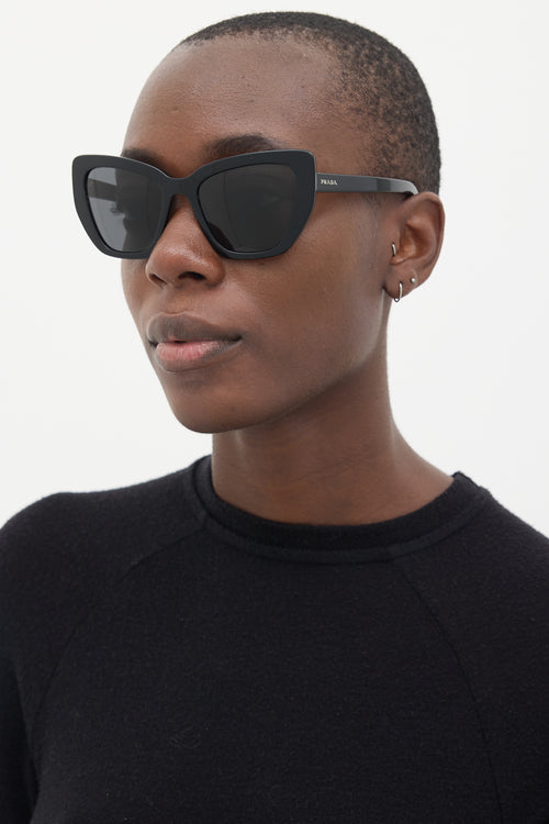 Prada Black SPR08V Tapered Sunglasses