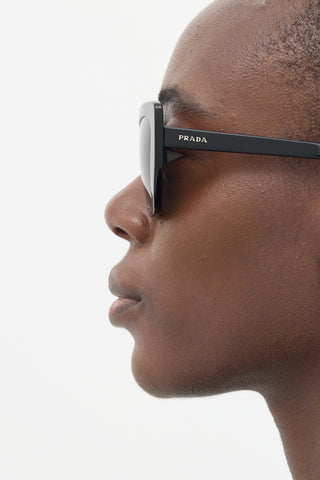 Prada Black SPR08V Tapered Sunglasses