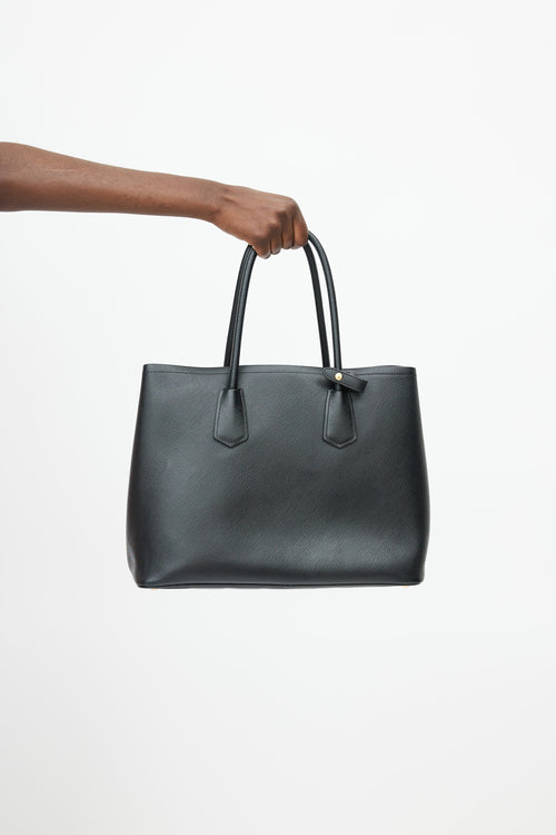 Prada Black Saffiano Cuir Leather Tote