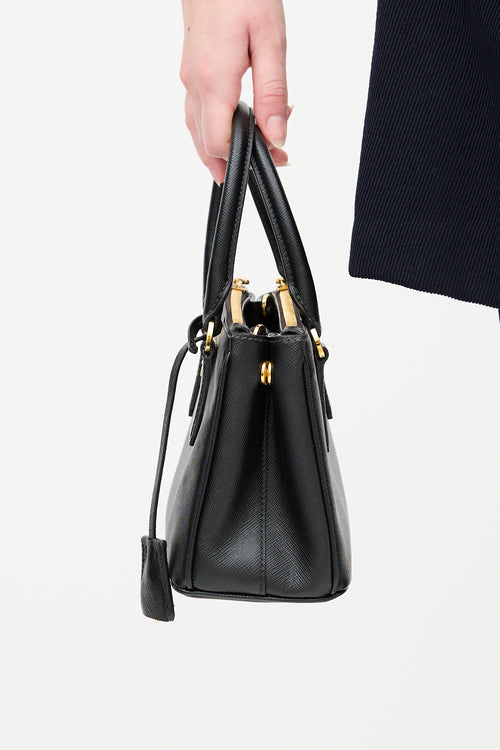 Prada Black Saffiano Leather Mini Galleria Bag