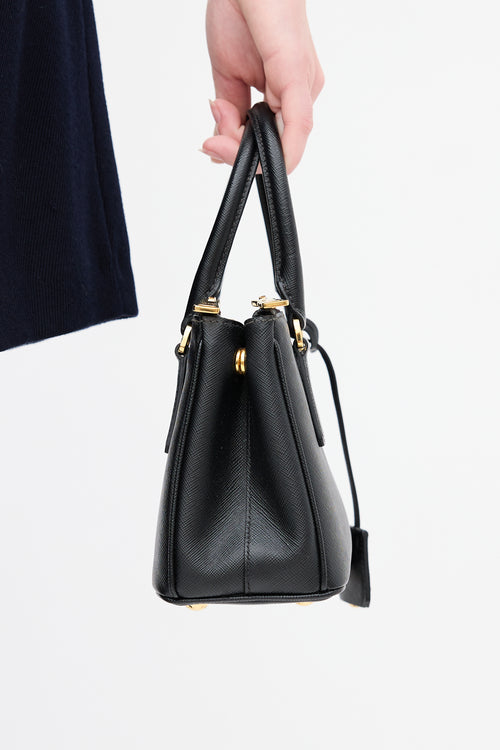 Prada Black Saffiano Leather Mini Galleria Bag