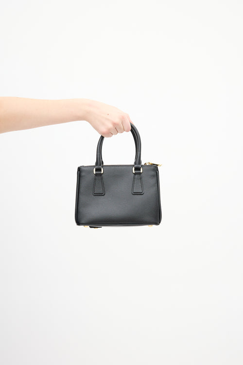 Prada Black Saffiano Leather Mini Galleria Bag