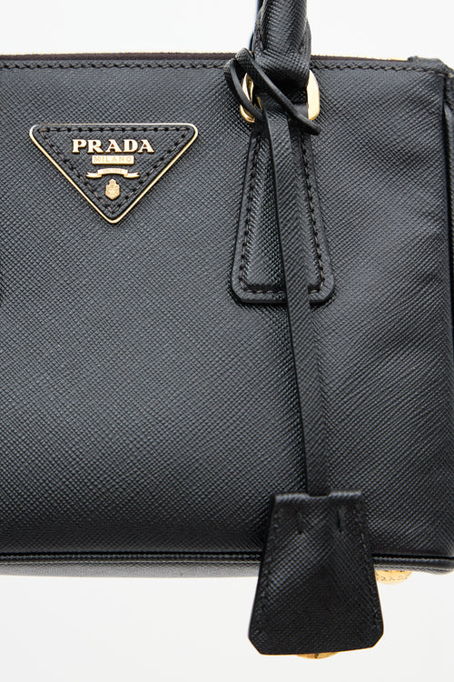 Prada Black Saffiano Leather Mini Galleria Bag